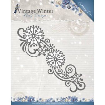 Stans Vintage Winter Snowflake Swirl Border p/st