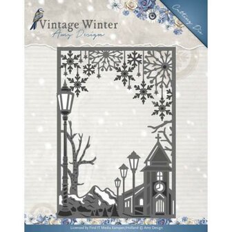 Stans Vintage Winter Village Frame Straight p/st