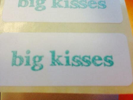 Stickers mint Big Kisses p/20st