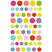 Stickers cirkels p/324st diverse kleuren