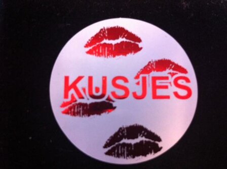 Stickers Kusjes p/20st wit/rood