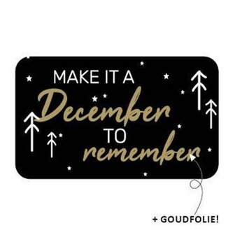 Stickers make it a december to remember 35x58mm p/20st