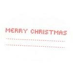 Stickers Merry christmas stitch 60x35mm p/20st wit