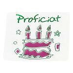 Stickers Proficiat taart roze p/20st 