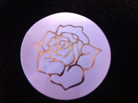 Stickers roos  inhoud 20 stuks goud