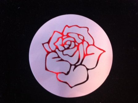 Stickers roos  inhoud 20 stuks rood