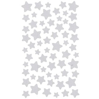 Stickers zilver sterren p/244st