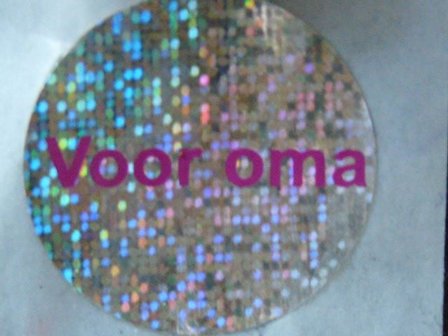 Stickers voor Oma glitter p/20st