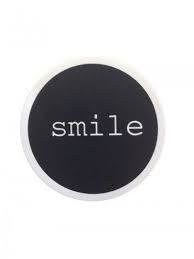Stickers SMILE witte rand bedrukt p/10st zwart