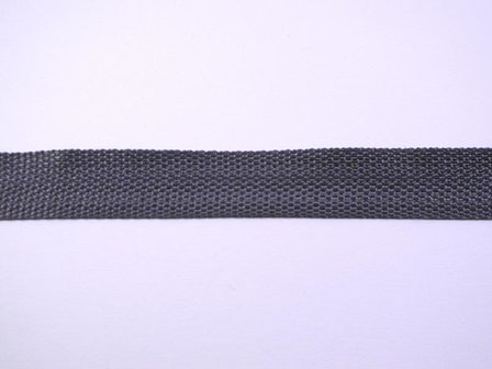 Tassenband donkergrijs 25mm p/mtr Polypropylene 