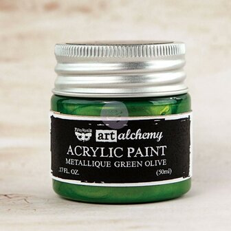 Verf groen ArtAlchemy Acrylic Paint Metallique Green Olive p/50ml