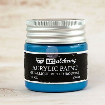 Verf blauw ArtAlchemy Acrylic Paint Metallique Rich Turquoise p/50ml