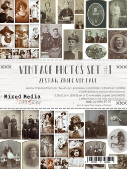 Vintage Photo plaatjes SET01 15x20cm p/12vel