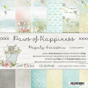 Paper pad 20.3x20.3cm Paws of happiness p/15vel
