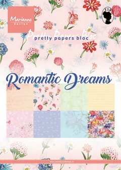 Paper pad 15x20cm Romantic Dreams p/set