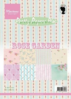 Paper pad 15x20cm Rose Garden p/set