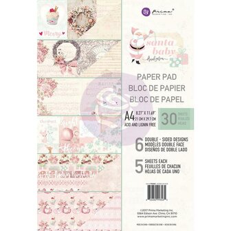 Paper pad A4 Santa baby p/30vel