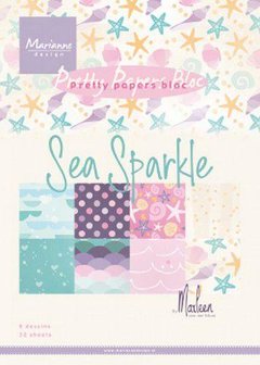 Paper pad 15x20cm Sea sparkle by Marleen p/set