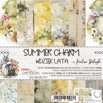Paper pad 15.25x15.25cm Summer Charm p/18vel
