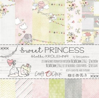 Paper pad 30.5x30.5cm Sweet princess p/6vel