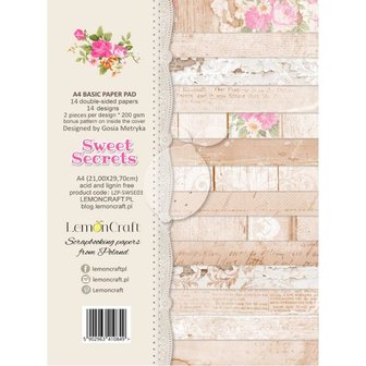 Paper pad A4 Sweet Secrets p/14vel