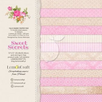 Paper pad 30.5x30.5cm Sweet secrets basic p/6vel