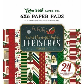 Paper pad 15x15cm Twas The Night Before Christmas p/24vel