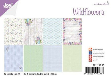 Paper pad A4 Wild flowers p/12vel