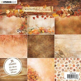 Paper Pad nr.150 15x15cm Wonderful autumn p/36vel