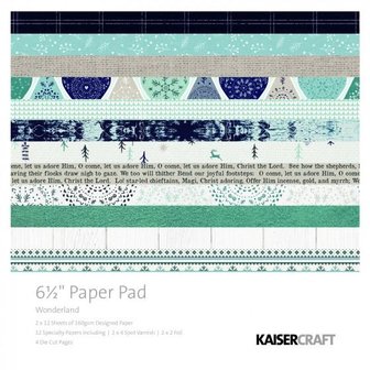 Paper pad Wonderland 16.5x16.5cm p/set