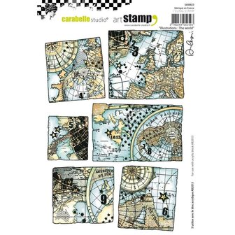 Stamp A5 the world p/st rubber