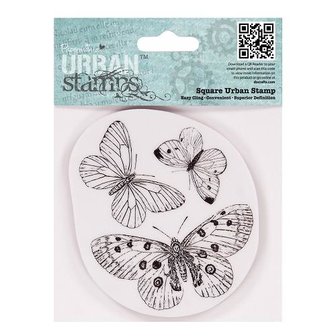 Rubber stamp Butterflies 10x10cm p/st