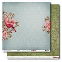 Scrappapier Birds of Paradise Warble vogel links roze 30.5x30.5cm p/vel