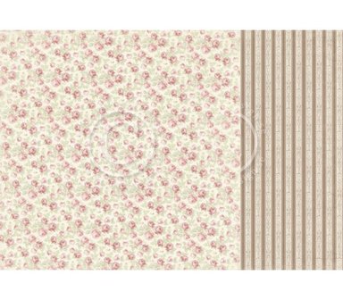 Scrappapier Cherry blossom Lane Bed of roses 30.5x30.5cm p/vel