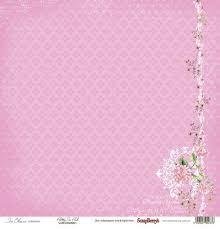 Scrappapier in bloom pretty pink 30.5x30.5cm p/vel