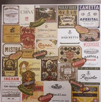 Scrappapier italian wines Collection Stickers 30.5x30.5cm p/vel