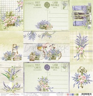 Decorative cards Lavender bliss 30.5x30.5cm p/vel