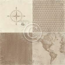 Scrappapier Legends of the Sea 4-vaks kompas 30.5x30.5cm p/vel
