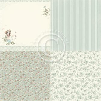 Scrappapier life is Peachy Butterfly charmer 30.5x30.5cm p/vel