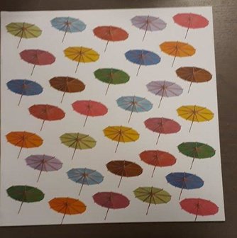 Scrappapier summer Collection parasol  30.5x30.5cm p/vel