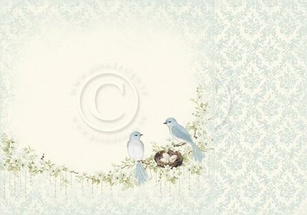 Scrappapier the songbird&#039;s Secret Nesting birds 30.5x30.5cm p/vel