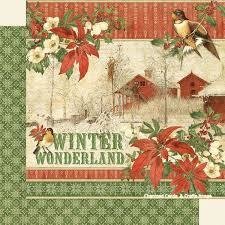 Scrappapier Winter wonderland 30.5x30.5cm p/vel