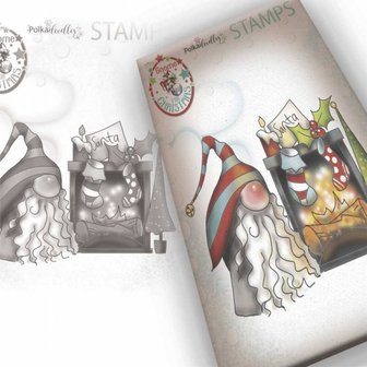 Stamp rubber Gnome More Waiting 11x16cm p/st