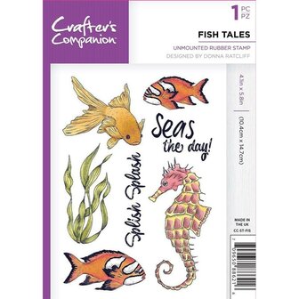 Stamp Fish tales A6 p/st zeepaard rubber unmounted