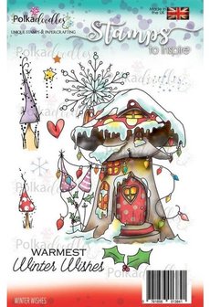 Stamp rubber Winter Wishes 11x16cm p/st