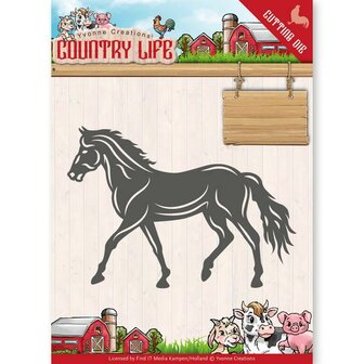 Stans Country life horse 8.5x5.6cm p/st