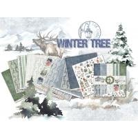 Paper pad Winter tree 30.5x30.5cm p/6vel