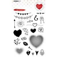 Clear stamp nr.508 Filled With love A6 p/st