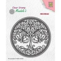 Clear stamp Mandala - Cirkel met boom p/st