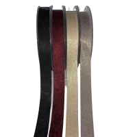 Lint zijde zwart 15mm p/mtr SYRIA